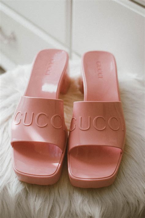 pink gucci high top trainers|gucci rubber sandals pink.